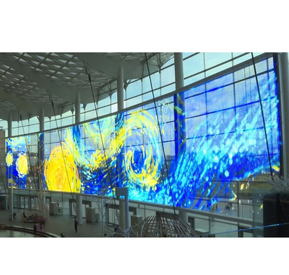 Innen- und Außenbereich Universal Pixel Pitch 4-4 Transparent LED-Bildschirm für Einzelhandel und Ausstellung