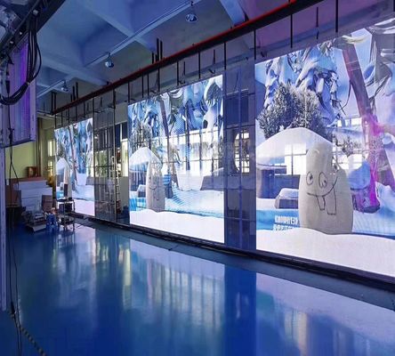 Handelsanzeige transparenter LED-Videowand auf Glaswand usw.