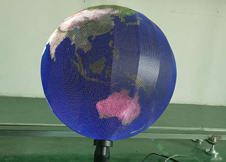 Durchmesser-hohe Auflösung des flexiblen der LED-Ball-Schirm-Innen-P1.9 RGB farbenreiche SMD Kugel-0.5m