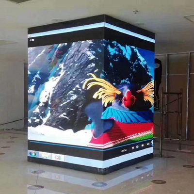China Innen-Modulgröße 320mm*160mm der LED-Anzeigen-Würfel-Spalten-P2.5 Pixel-Dichte 160000 rechtwinklige Kabinette fournisseur