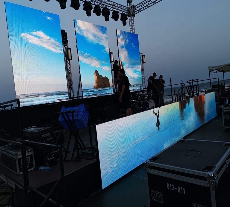 Außenvermietung LED-Display P3.91 mit ICN2038S Fahrer-IC Leichtgewicht und wasserdicht