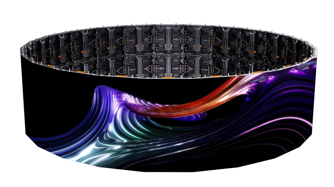 Hochpräzise und nahtlose Spleißung gekrümmter Leih-LED-Display für Ausstellungen IP43