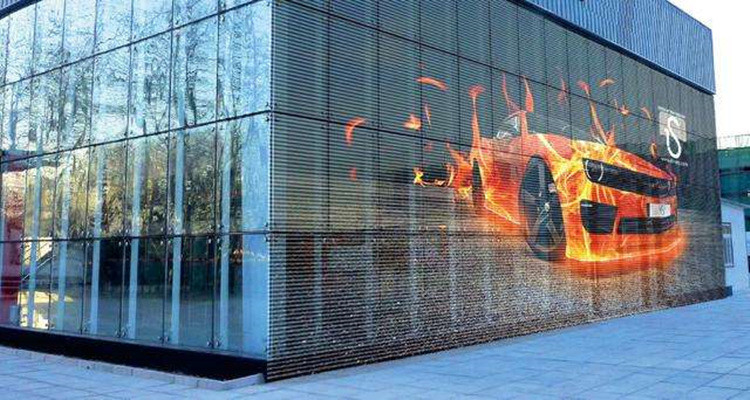 Innen- und Außenbereich Universal Pixel Pitch 4-4 Transparent LED-Bildschirm für Einzelhandel und Ausstellung